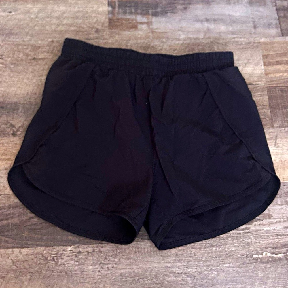 All in Motion Girls Black Athletic Shorts L (10/12) Poly/Spandex Solid Stretch